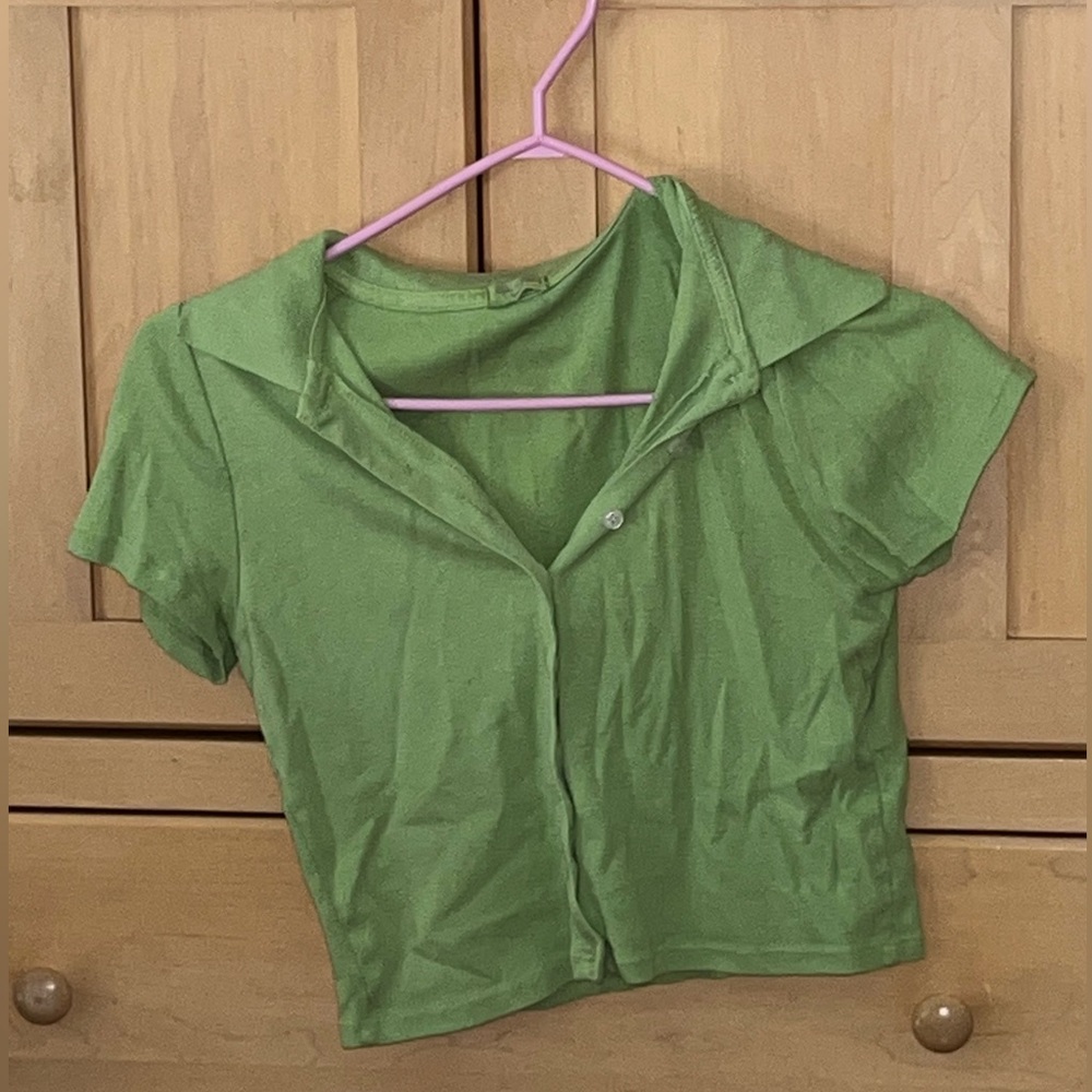Brandy Melville cropped polo T